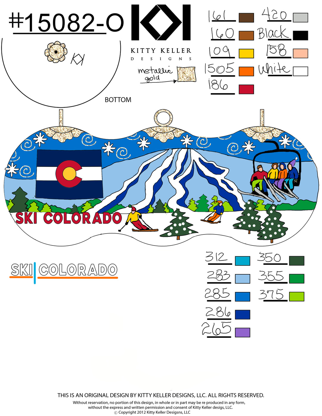 Ski Colorado with flag