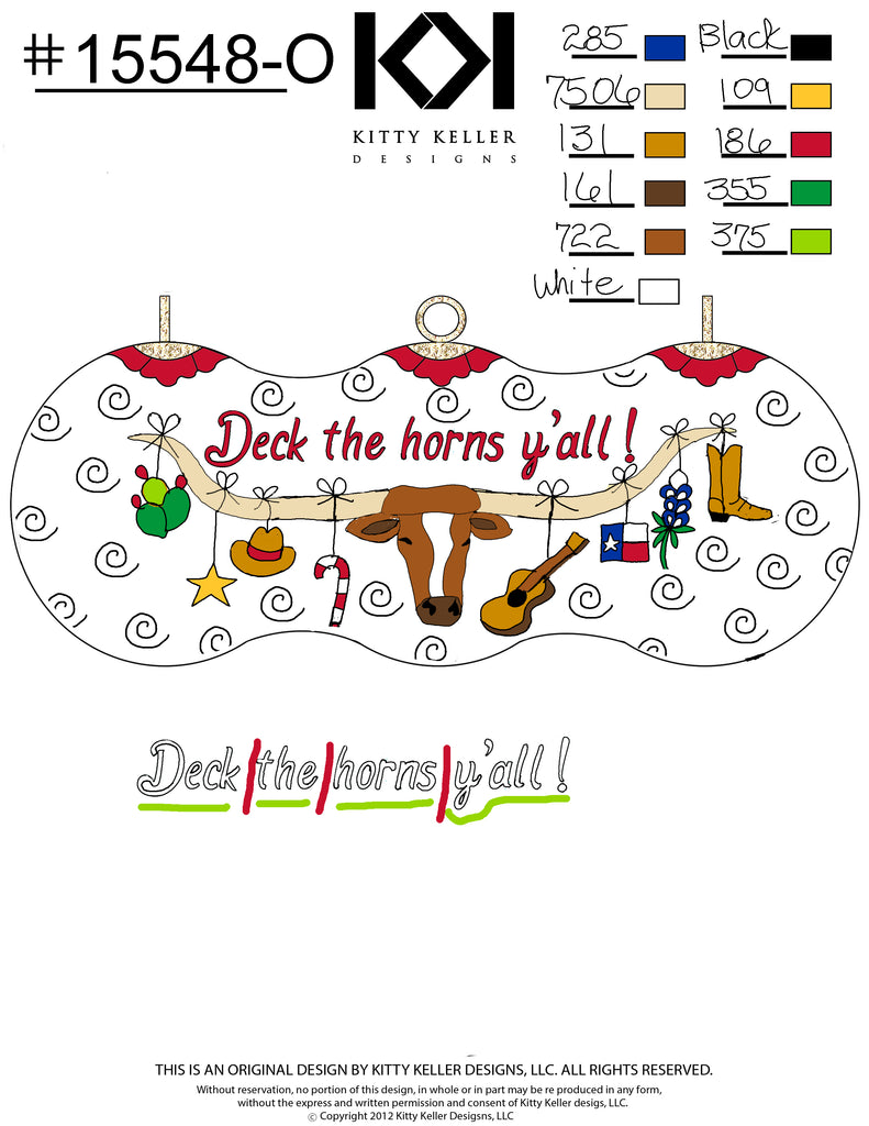 Deck the horns y'all White