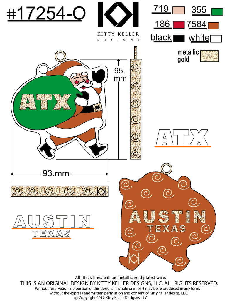 Waving Santa Austin TX Orange