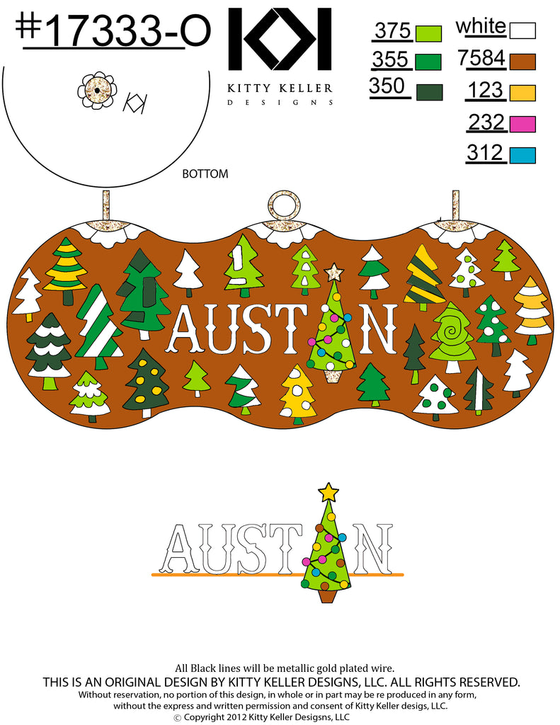 Austin with Scattered Trees- Orange