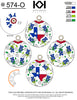 Texas Shape with Flag Inside and Bluebonnets all over - Round