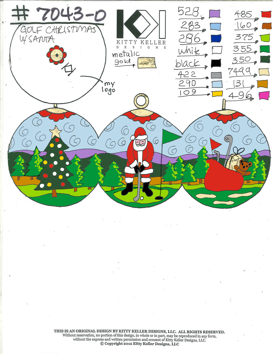 Golfing Santa
