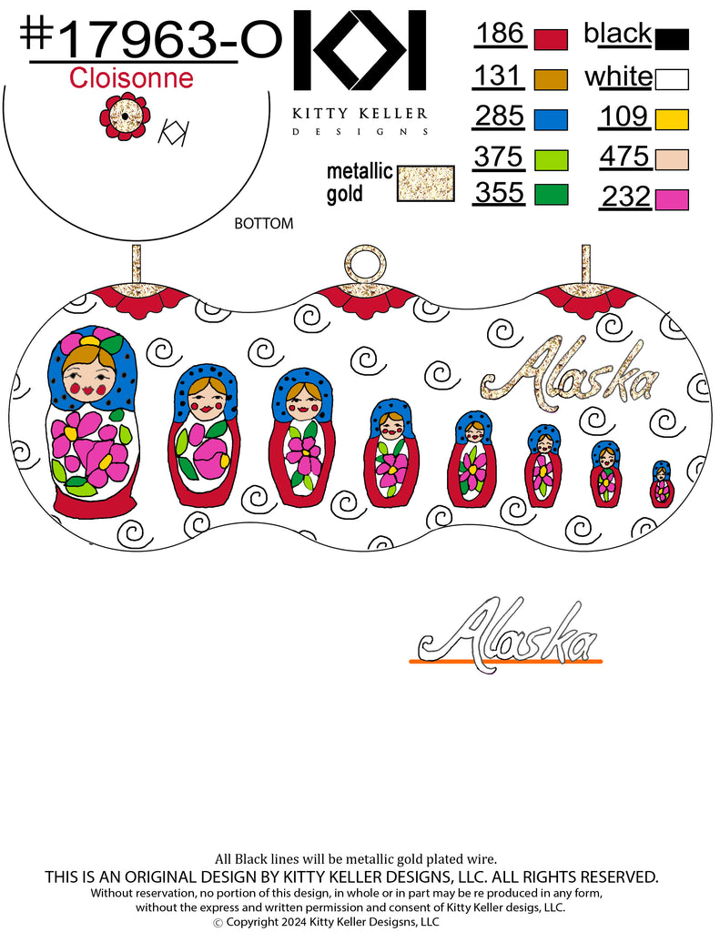 Alaska Russian Nesting Dolls White