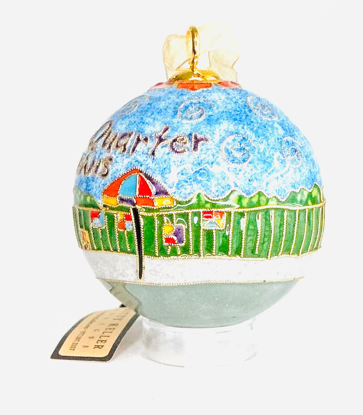 New Orleans French Quarter Daytime Cloisonné Christmas Ornament