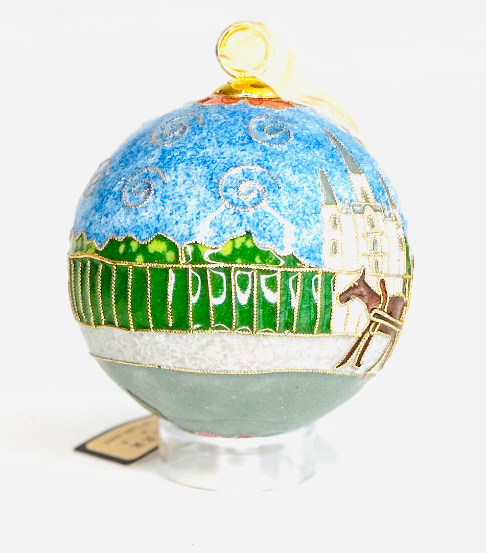 New Orleans French Quarter Daytime Cloisonné Christmas Ornament