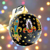 New Orleans Fleur de Lis Polka Dots Black