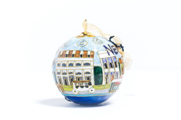 NOLA Cityscape Round Cloisonne Orn