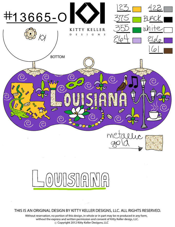 State of Louisiana, Icons, Purple BG
