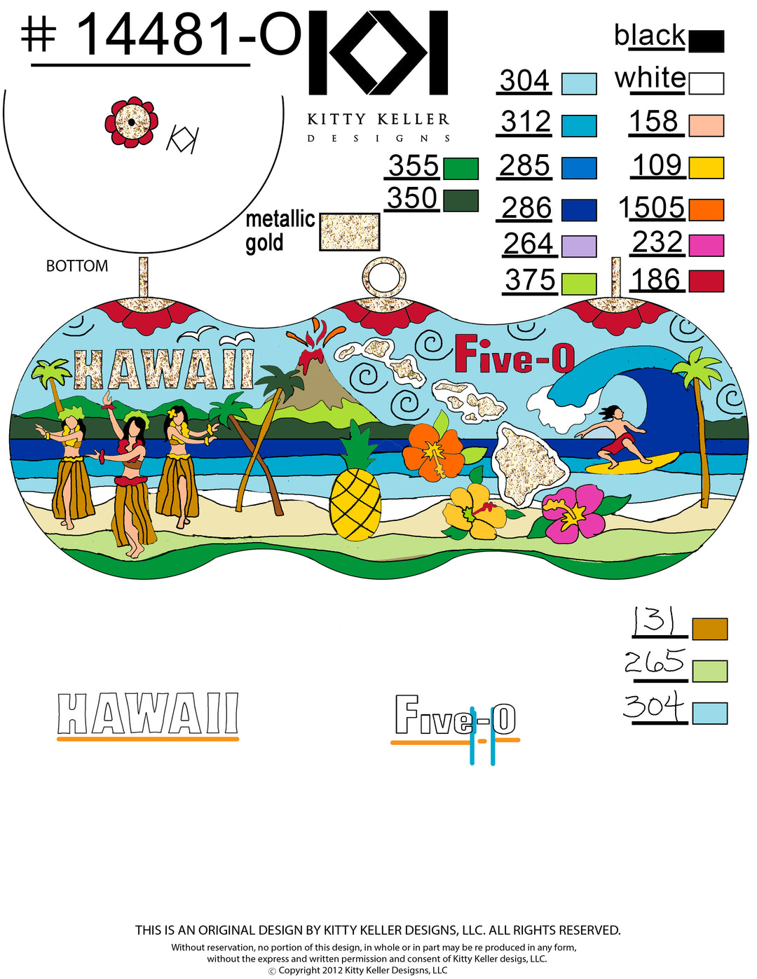 Hawaii Five-O themed with beach