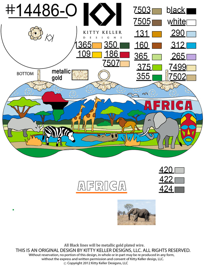 Africa themed with Mt Kilimanjaro