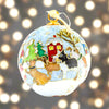 Santa Delights the Dogs Winter Village
