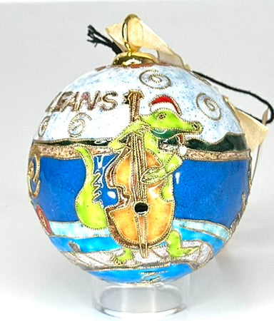 NOLA Peace, Love, and GUmbo Cloisonné Christmas Ornament