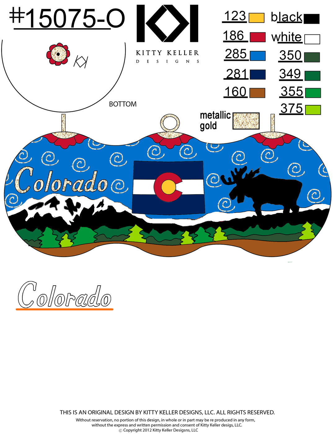 Colorado Scene with CO Flag and Moose