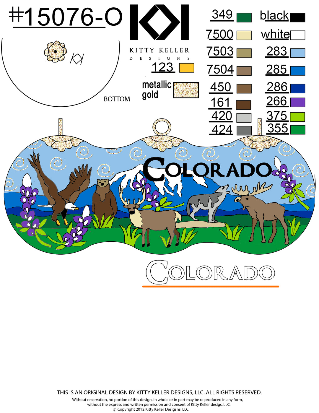 Colorado Mountain Scene with Bonnets and Animals