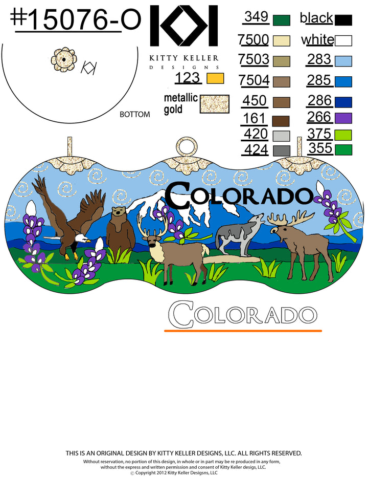 Colorado Mountain Scene with Bonnets and Animals