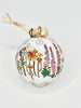 Alaska Wildflowers White Cloisonné Christmas Ornament