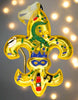 FDL Shape with Gold Background and Icons