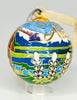 Grizzly with Cub in Lupine Cloisonné Christmas Ornament