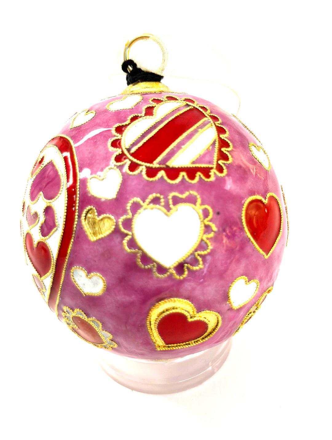 Love Round Cloisonné Christmas Ornament