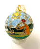 India Round Cloisonné Christmas Ornament