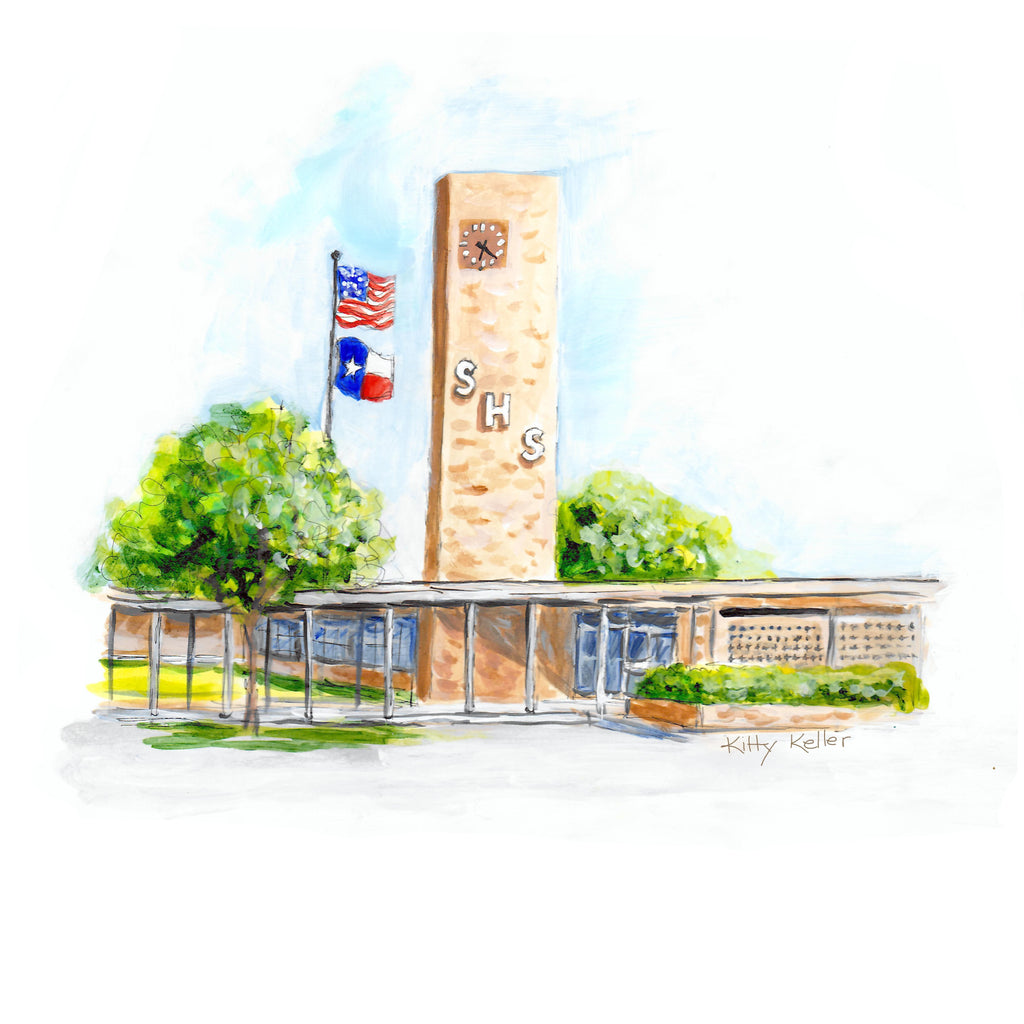 Seguin High School Giclee Print