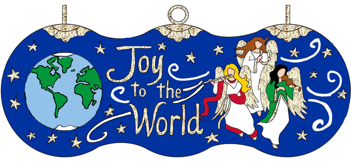 "Joy to the World" Round Cloisonné Christmas Ornament