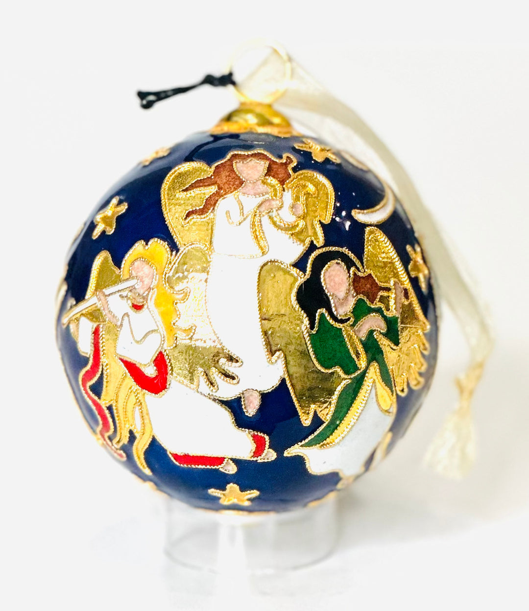 "Joy to the World" Round Cloisonné Christmas Ornament