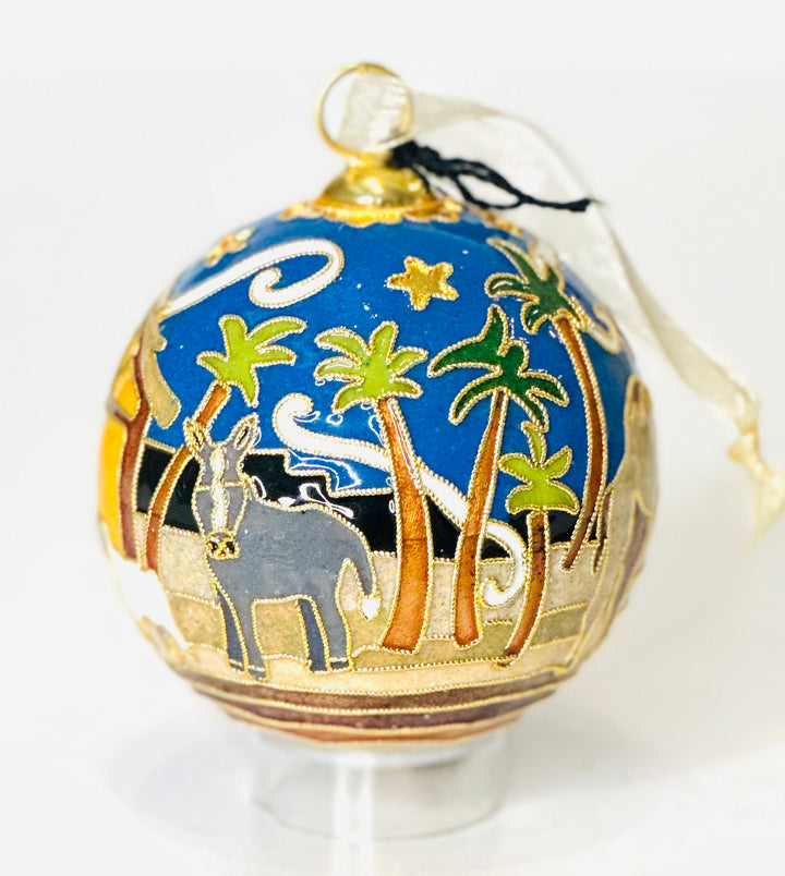 Little Drummer Boy Round Cloisonné Christmas Ornament