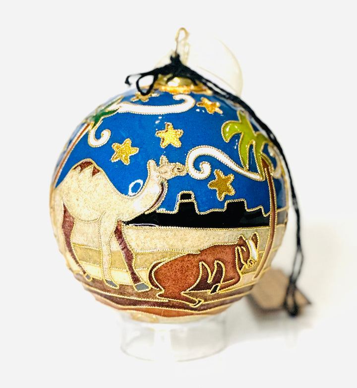 Little Drummer Boy Round Cloisonné Christmas Ornament