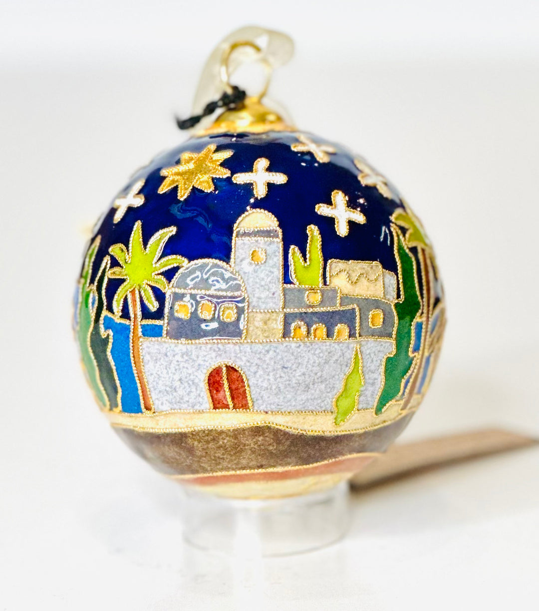 "We Three Kings" Round Cloisonné Christmas Ornament