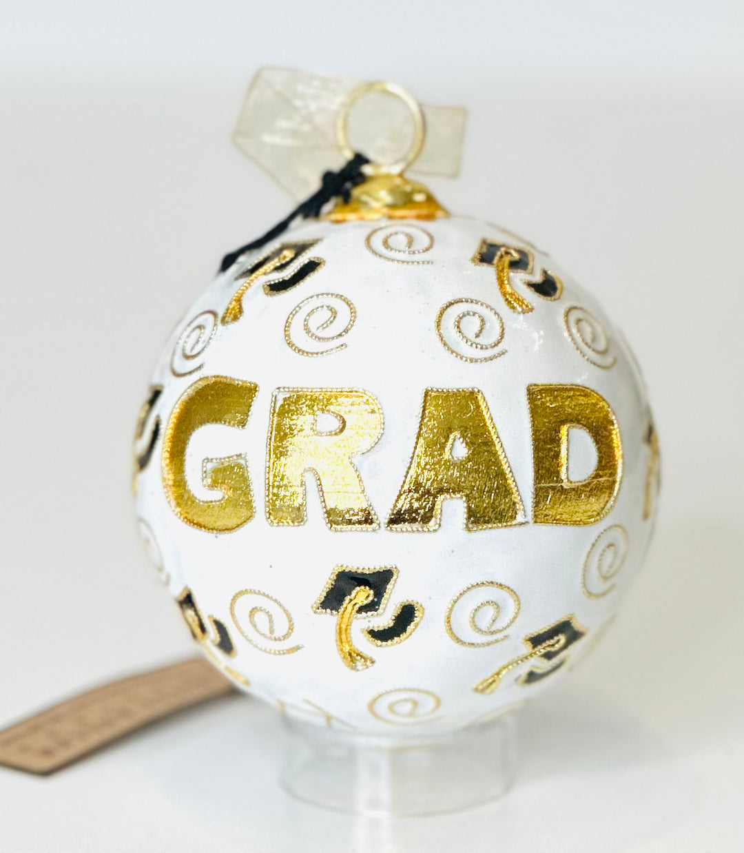 Grad "You Did It!" Round Cloisonné Christmas Ornament