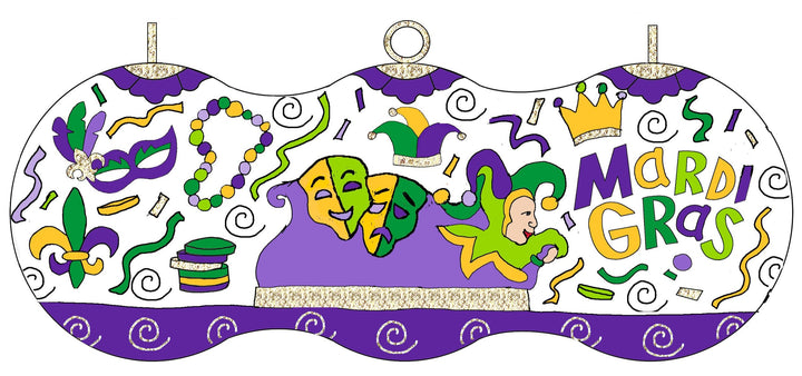 Mardi Gras Float, New Orleans, Louisiana - White Background