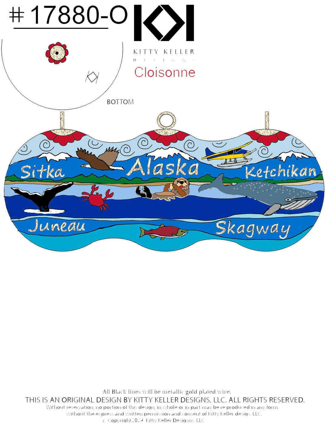 Alaska Ports of Call #2 Cloisonné Christmas Ornament