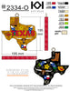 Shape of Texas Cutout with Texas Icons All Over - Tan Background