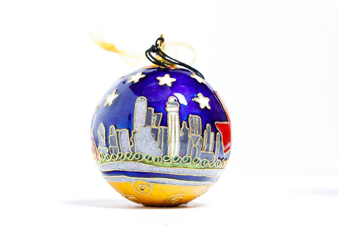 Dallas TX City themed ornament round