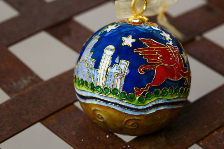 Dallas TX City themed ornament round