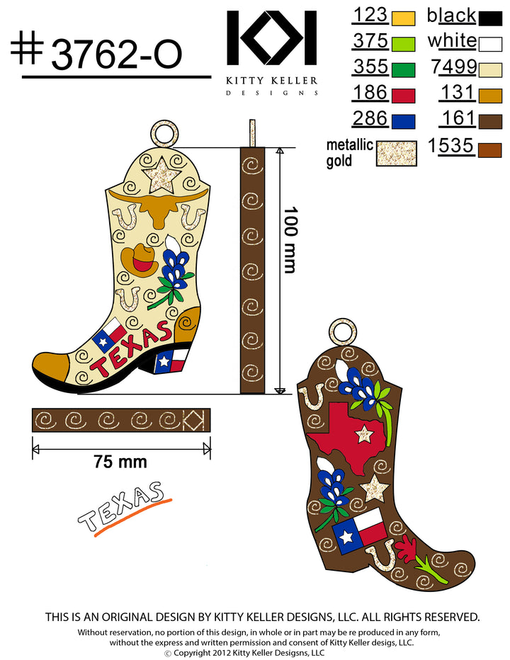 Boot Shape with Texas Icons