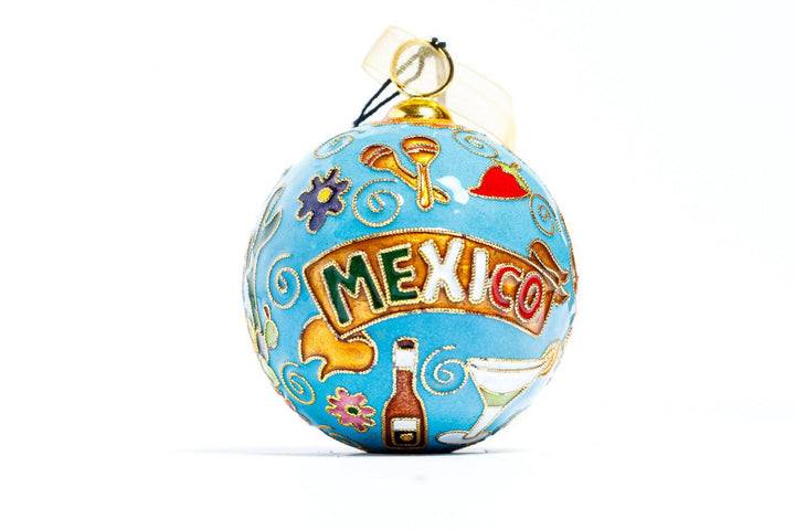 Mexico themed blue background