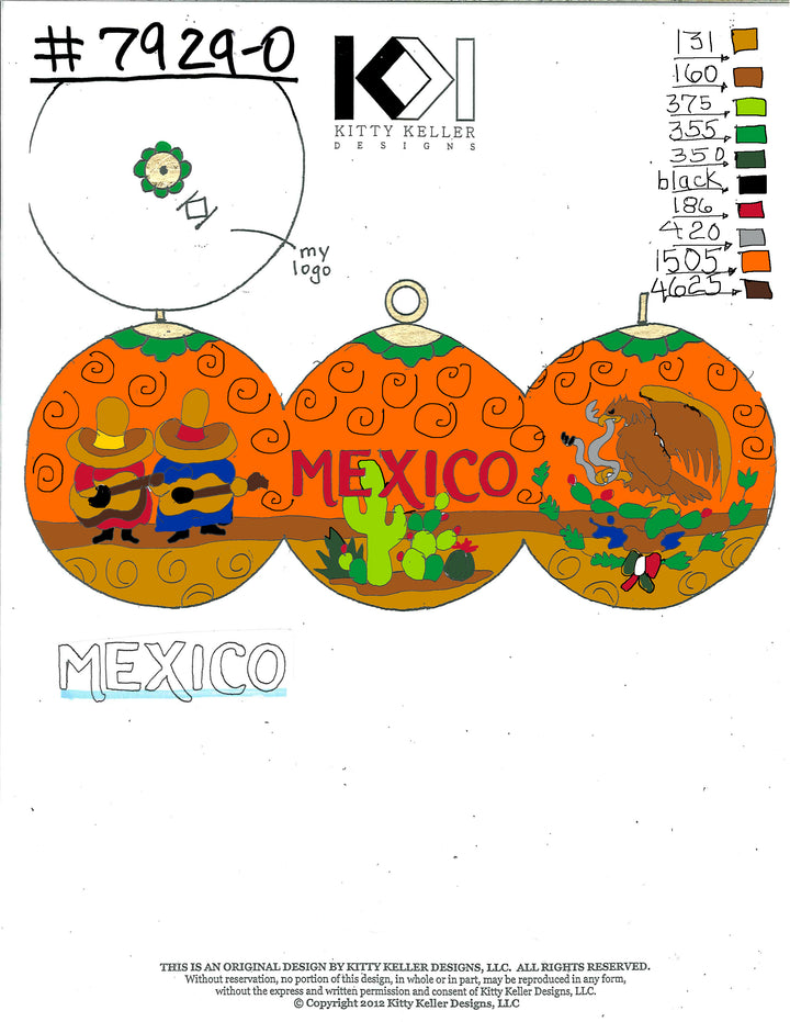 Mexico themed with eagle and cactus