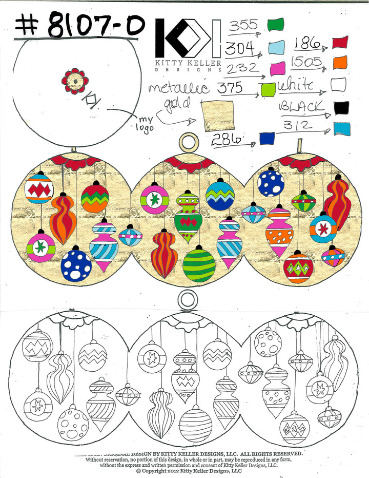 Ornaments Hanging Metallic Gold