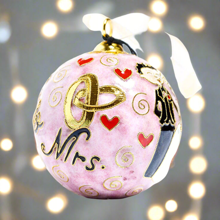 Mr & Mrs Wedding Themed Pink BG