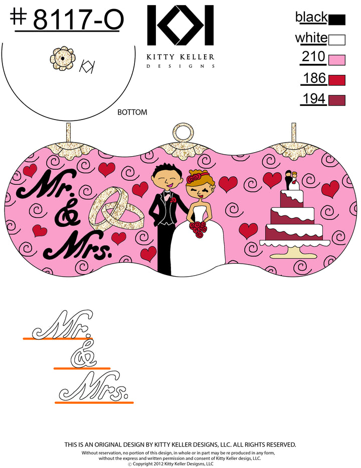 Mr & Mrs Wedding Themed Pink BG