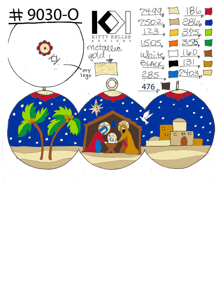 Nativity Scene with Night Sky