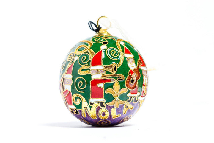 NOLA Jazz Dancing Santas Green