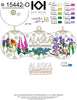 Alaska Wildflowers White Cloisonné Christmas Ornament