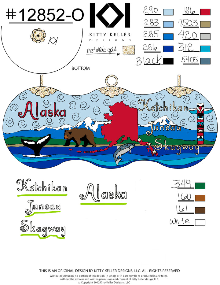 Alaska Ports of Call Cloisonné Christmas Ornament
