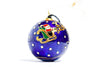 Santa and Sleigh Flying over State of TX Cloisonné Christmas Ornament
