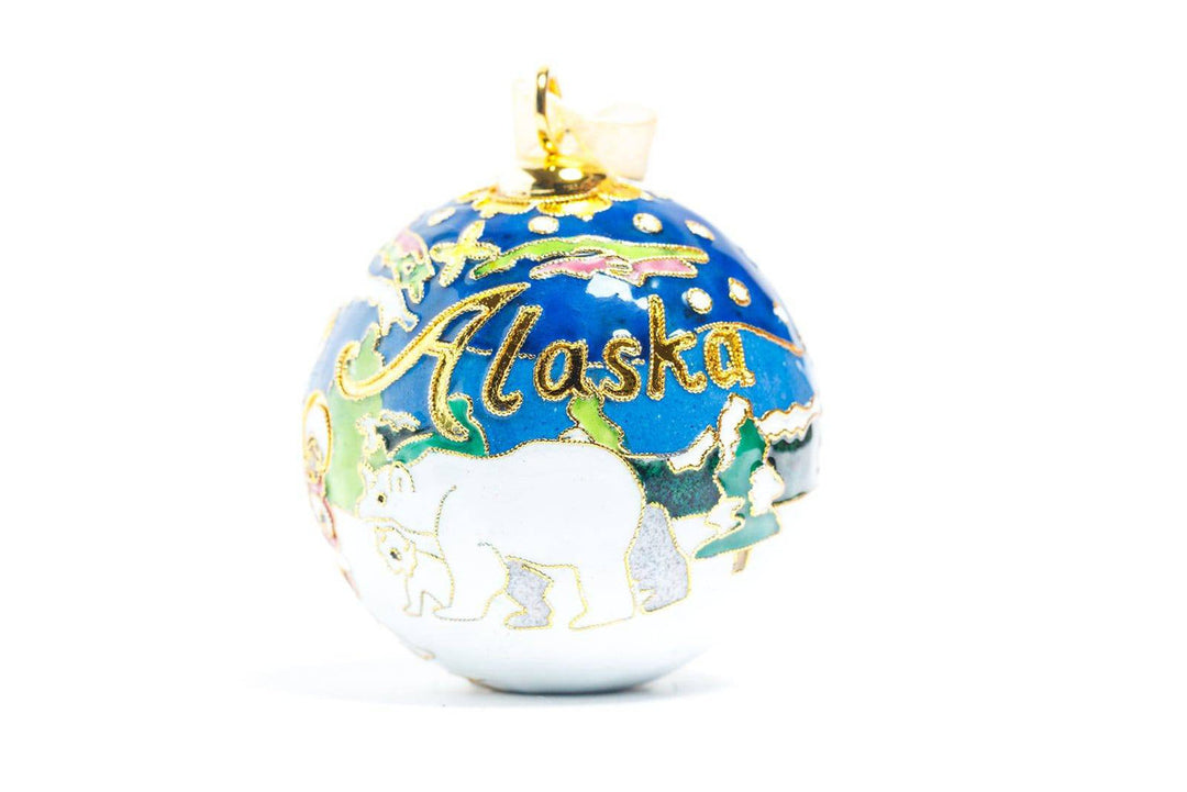 Alaska Nativity Cloisonné Christmas Ornament