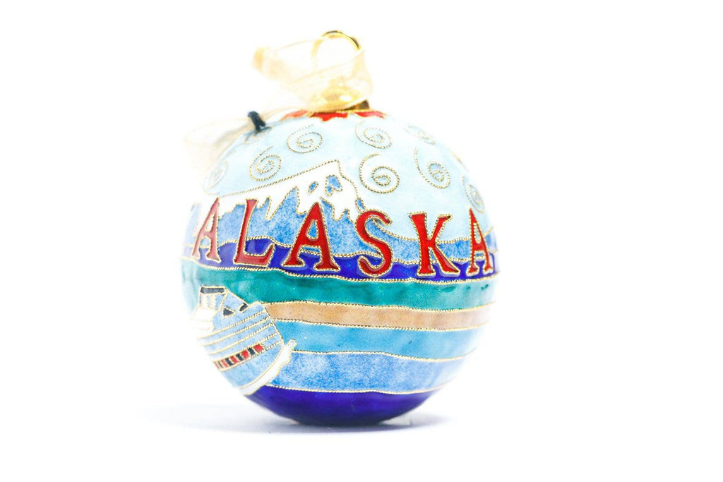 Alaska Cruise Ship Cloisonné Christmas Ornament