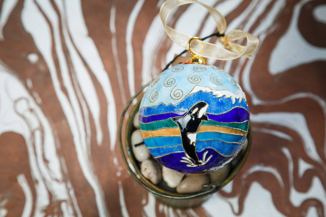 Alaska Cruise Ship Cloisonné Christmas Ornament